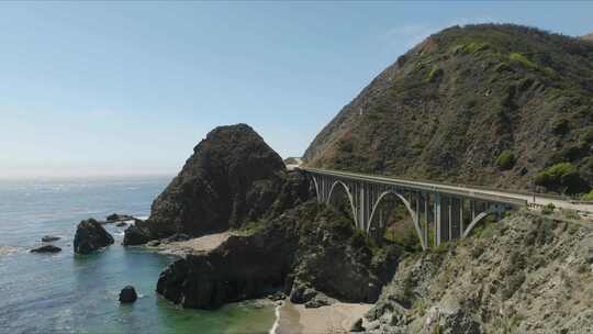 加州太平洋海岸公路无人机山