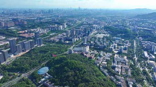 广州全景航拍黄埔区萝岗开发区科学城