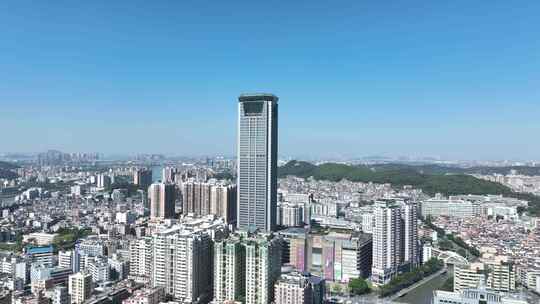 东莞虎门镇大景航拍城市建筑风光黄河时装城