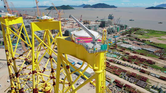 海上油气生产平台桩 能源 海底石油海上钻井
