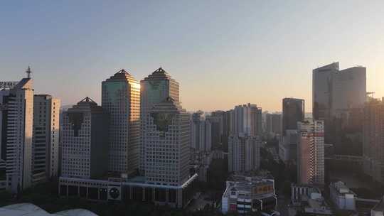 广州天河区CBD中轴建筑航拍