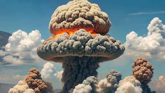 核爆炸蘑菇云特效素材