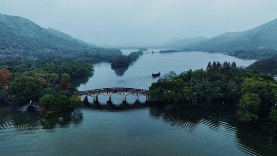 【4K航拍】2022杭州西湖湘湖雪景