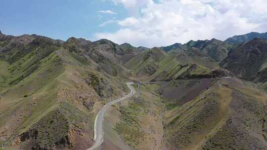 超长独库公路航拍2K素材独库雪山峡谷湖泊