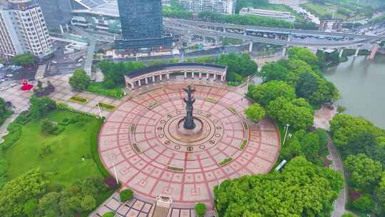 安徽芜湖航拍城市地标风景风光