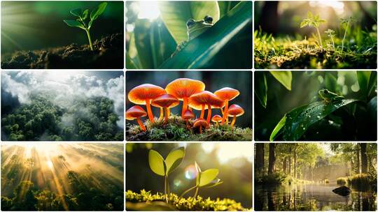 森林生命万物生长高清在线视频素材下载