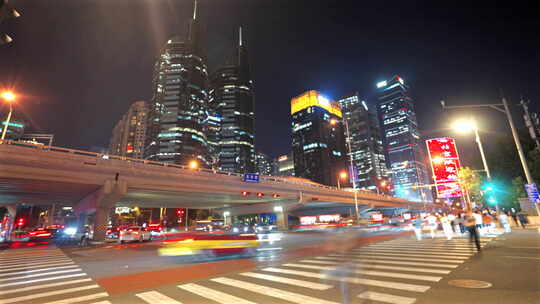 城市夜晚 城市车流 北京车流  夜晚车流