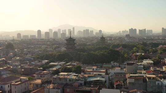 泉州鲤城区开元寺大景环绕视频素材模板下载