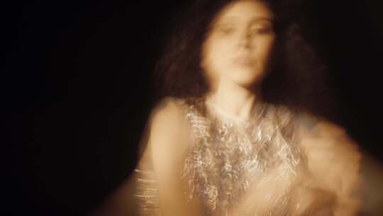 女人，跳舞，模糊，双重曝光