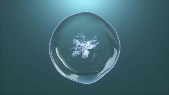 透明魔幻异形水球化学结构美容护肤3D素材