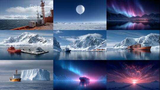极地科考站壮丽风光 探索地球尽头的秘密高清在线视频素材下载