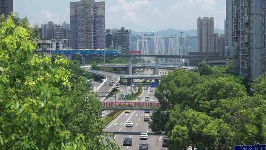 重庆繁忙发达的轨道交通视频素材模板下载