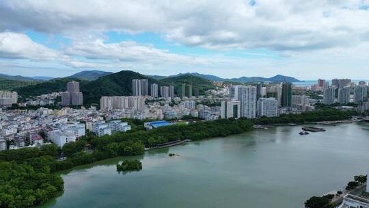 三亚河城市风景风貌