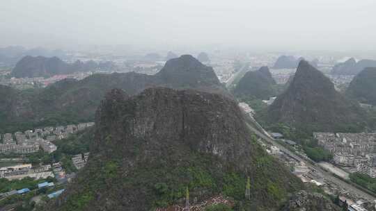 航拍广西桂林风光桂林旅游