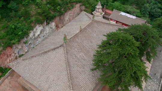 寺庙 古建筑 佛光寺 航拍 大疆悟2