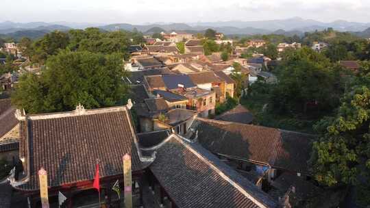 航拍贵州青岩古镇中式寺庙人文景观