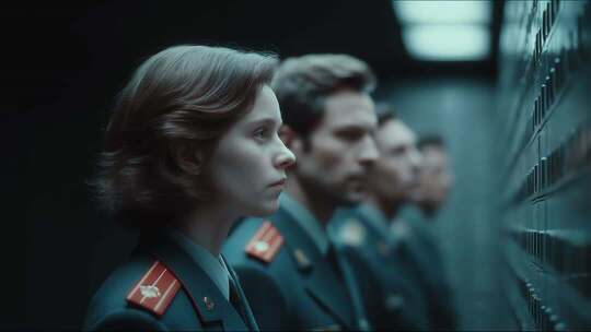 肃穆氛围下军人坚守岗位