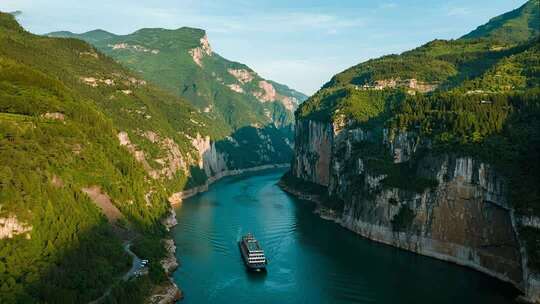 震撼航拍长江三峡壮丽山水风光视频