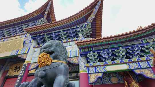 云南大理崇圣寺寺门4k