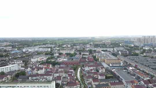 上海金山区枫泾镇4K航拍视频素材模板下载