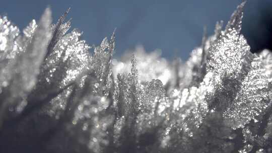 积雪 雪晶 雪花冰晶视频素材模板下载