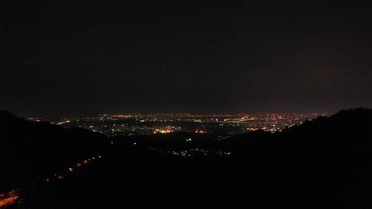 泉州市区夜景航拍500米高空泉州城市大景