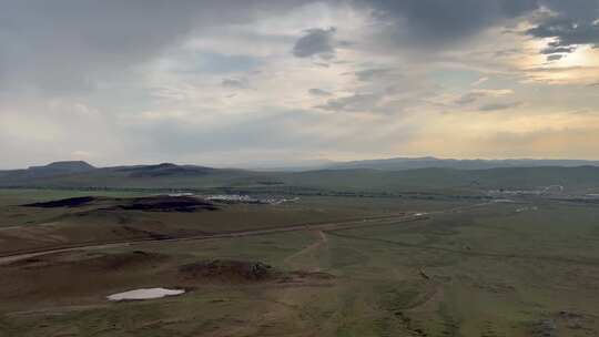 内蒙古草原乌兰察布火山视频素材模板下载