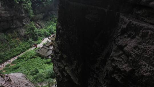 中国重庆武隆天坑地缝天生三桥航拍4K