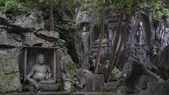 杭州灵隐寺飞来峰塑像