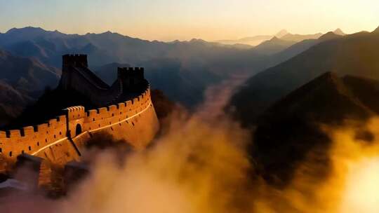 长城晨曦全景