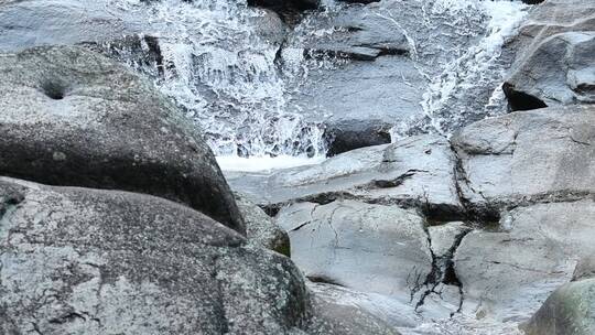 天台山石梁飞瀑瀑布水流视频素材模板下载