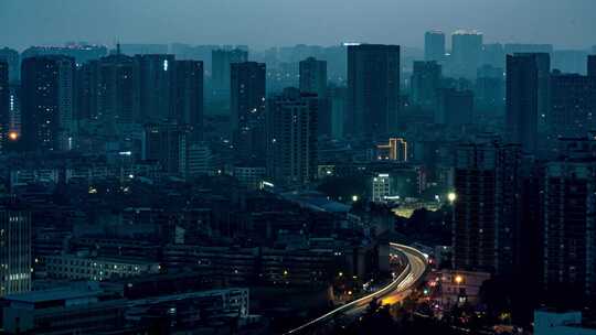 4K成都高层延时夜景