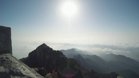 中国山东泰安泰山山顶风景风景区