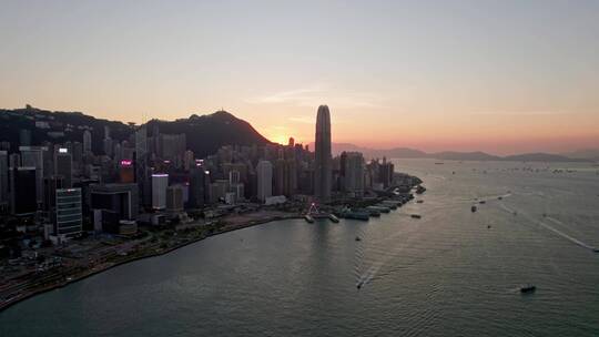 香港中环航拍高楼大厦中银大厦IFC