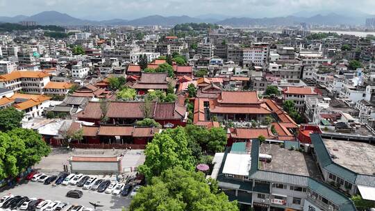 广东潮州古城开元寺航拍