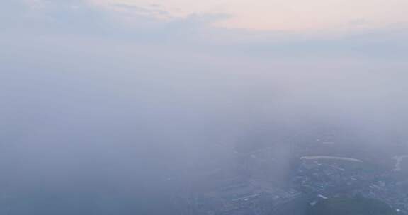 贵州安顺平坝城市风光航拍