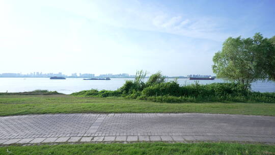 武汉青山区青山江滩风景