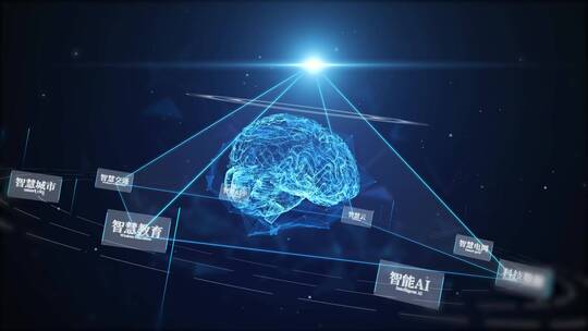 未来智能AI大脑展示AE模板