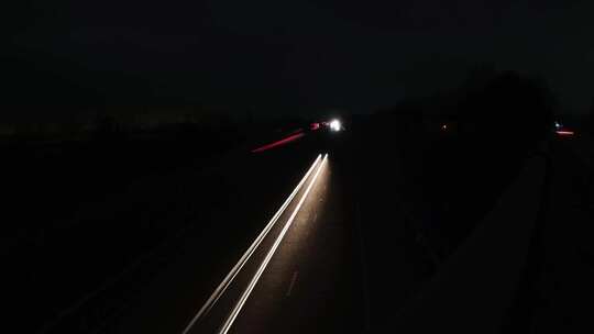 夜晚 高速公路 行驶 灯光视频素材模板下载