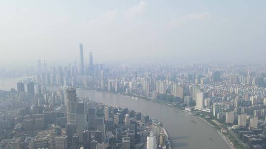 上海南浦大桥车流黄浦江全景特写4K航拍