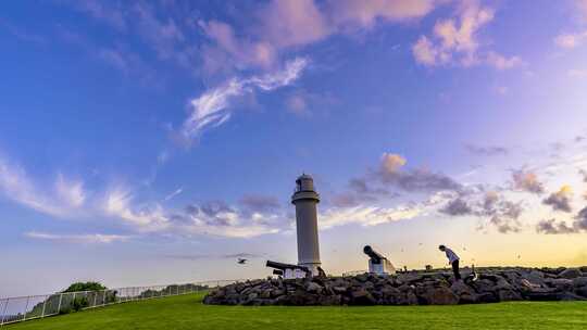 澳洲新南威尔士州海岸线迷人晚霞