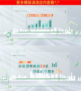 绿色企业年度数据显示高清AE视频素材下载