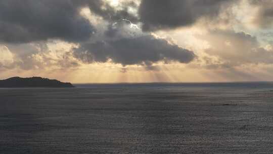 平潭海岛清晨日出航拍
