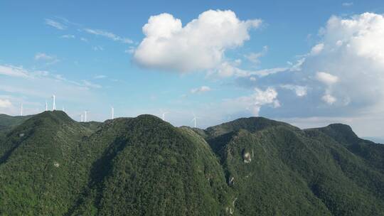 湖北横冲4A景区高山风车航拍