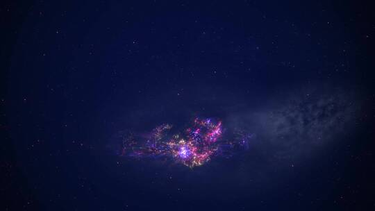 唯美浪漫的紫色银河系