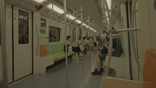 地铁座椅空镜视频素材模板下载