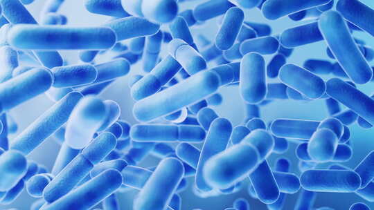 蓝色细胞微生物活动