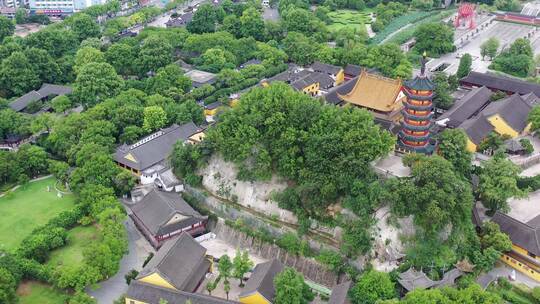 镇江金山寺航拍4K视频