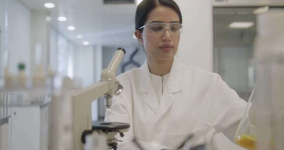 研究员、科学家、实验室、防护眼镜