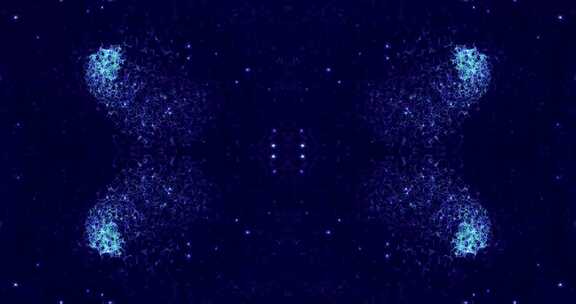33 4K蓝色粒子飘散背景